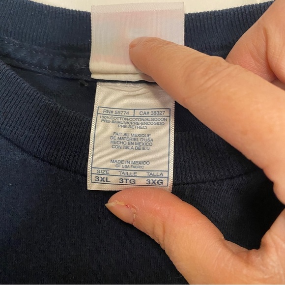 NFL Chicago Bears Navy Blue Orange White Long Sleeve Crewneck Tee Size 3XL - Picture 8 of 8